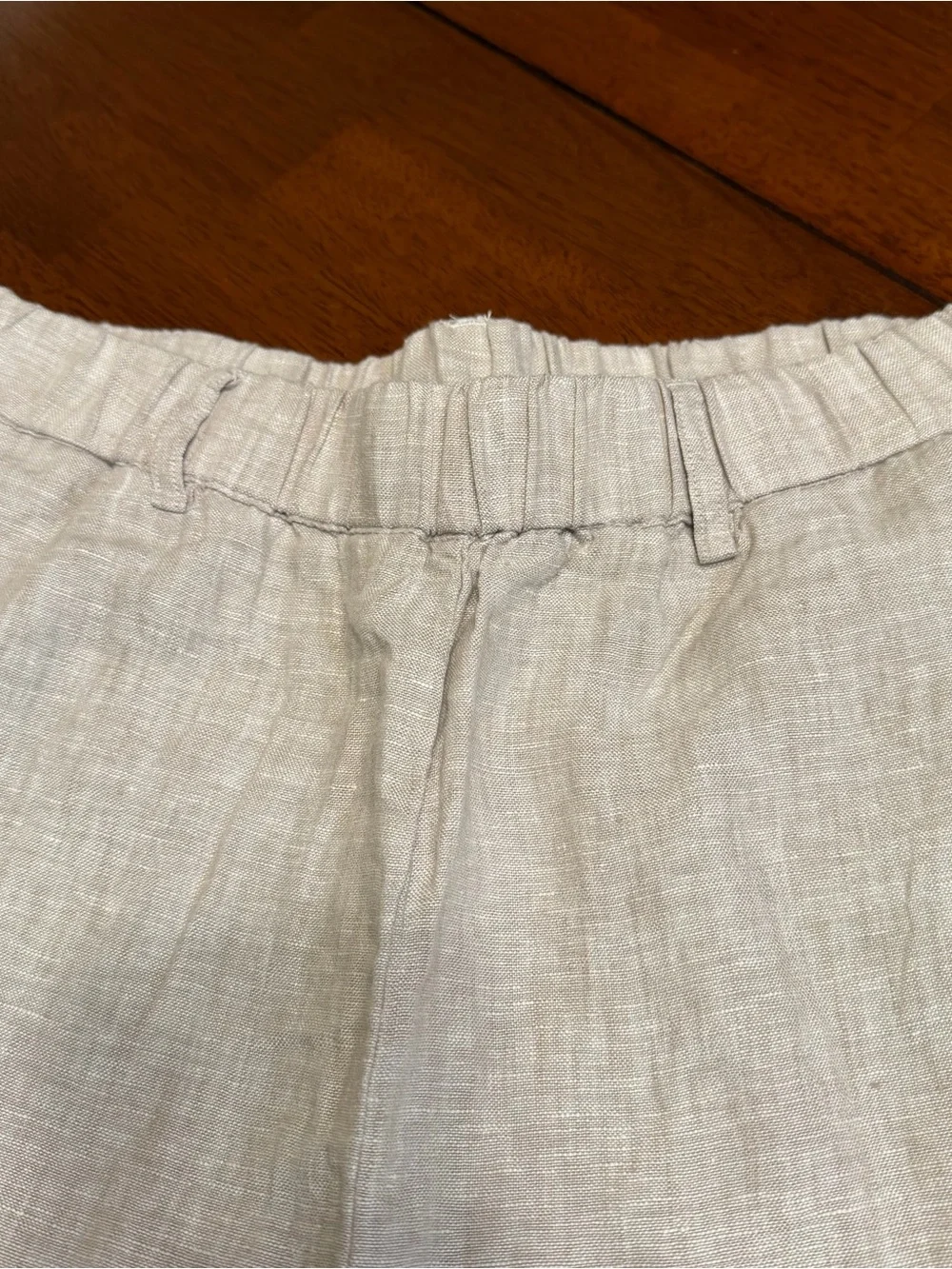 Quince 100% European Linen Cropped Pants Flax Medium Lagenlook Coastal Casual